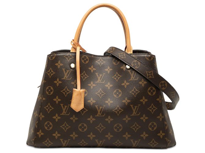 Louis Vuitton Marrón Monogram Montaigne MM Castaño