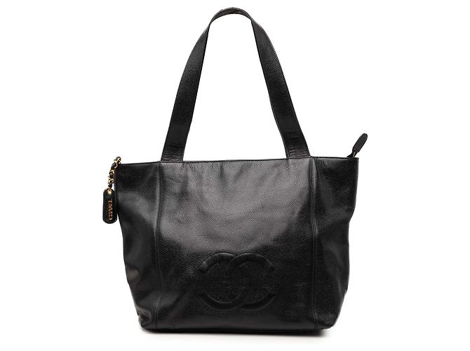 Tote Chanel Black CC Caviar Noir
