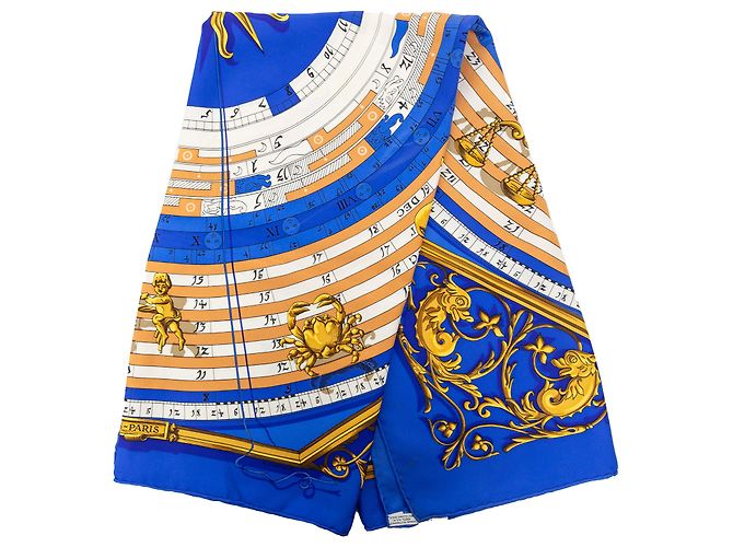 Sciarpa in seta Hermès Blue Astrologie Forever 90
