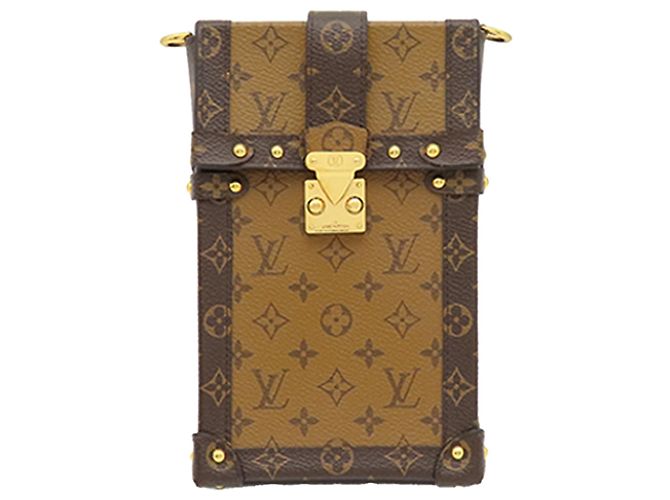 Louis Vuitton Marrone Monogram Reverse Pochette Trunk Verticale