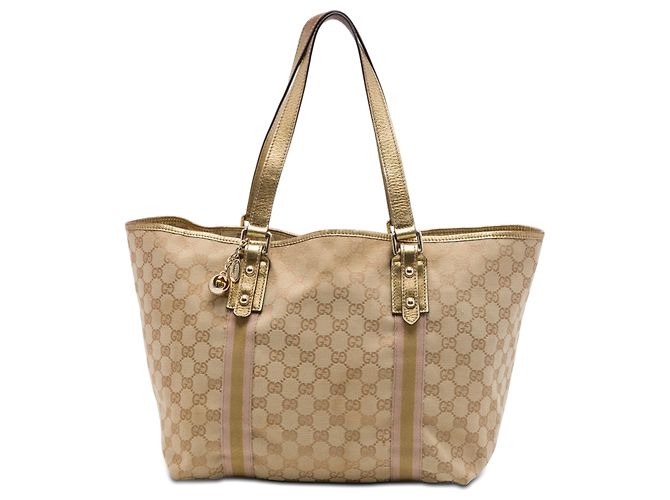 Tote Jolicoeur em canvas GG bege da Gucci