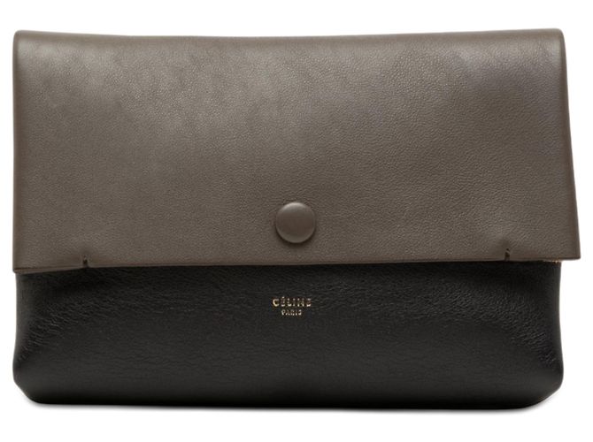 Céline Pochette All Soft in pelle bicolore marrone Celine Taupe
