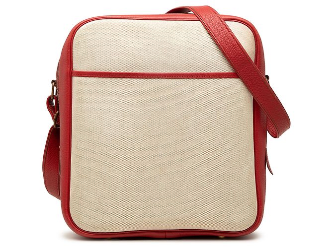 Bolsa Messenger Victoria em Toile e Clemence Marrom Hermès