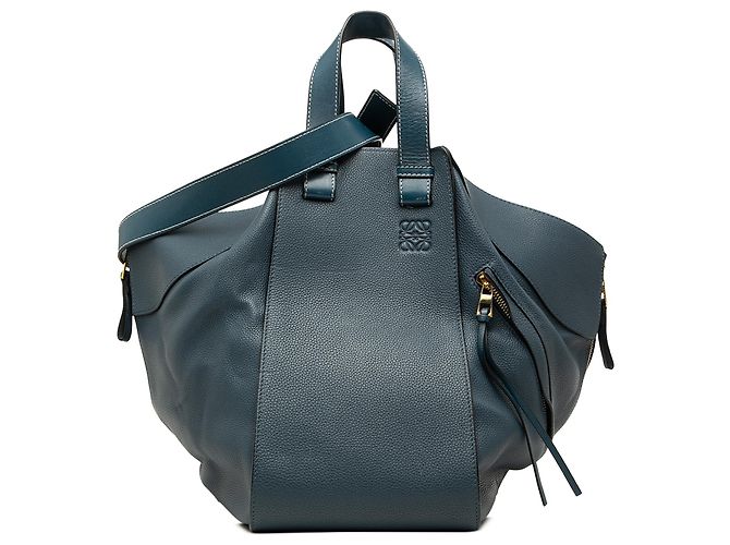 Bolsa Hammock LOEWE em couro de bezerro de grão médio azul Azul escuro