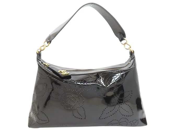 Borsa a tracolla Chanel Camellia Perforated Nero