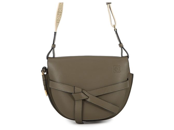 Bolsa de ombro em couro oliva Loewe Verde oliva