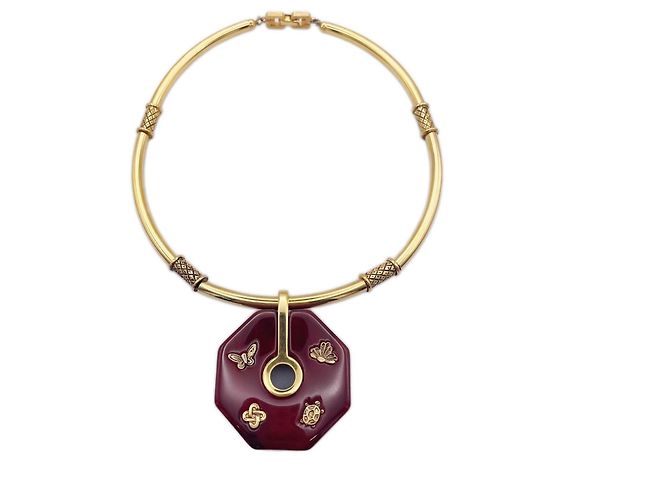 Givenchy Vintage Choker-Halskette Rot Golden