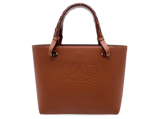 Bolsa de ombro tote Anagram Loewe Marrom