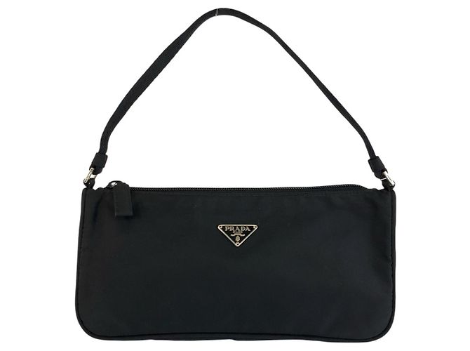 Prada Nylon Tessuto Handtasche Accessoire-Etui Schwarz