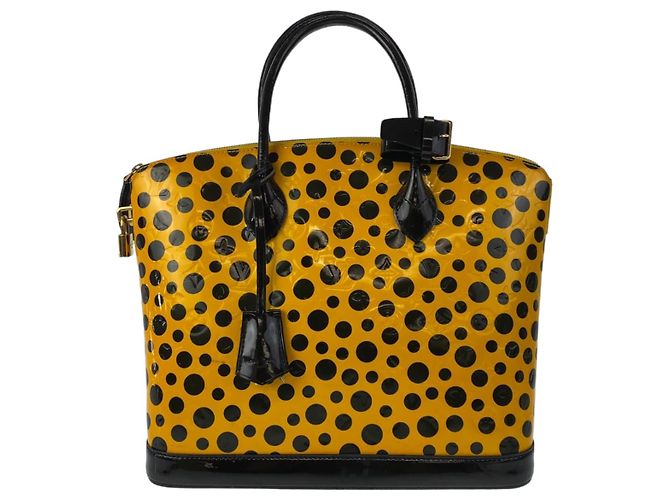 Louis Vuitton Lockit MM Patent Leather Tote Gelb