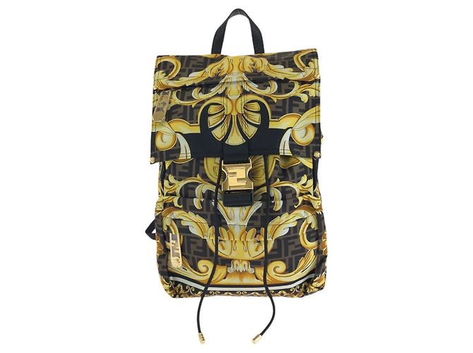 Fendi Nylon-Rucksack Schwarz