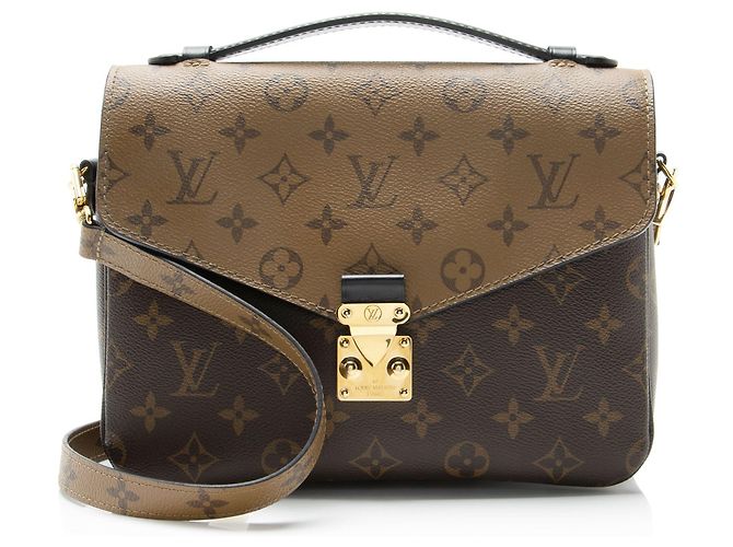 Borsa a tracolla Louis Vuitton Reverse Monogram Pochette Metis Nero