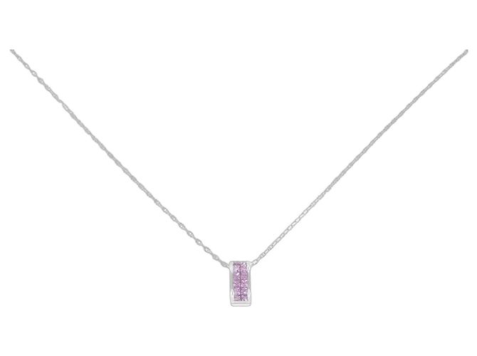 Autre Marque Collar de zafiro y oro blanco Au750 Plata