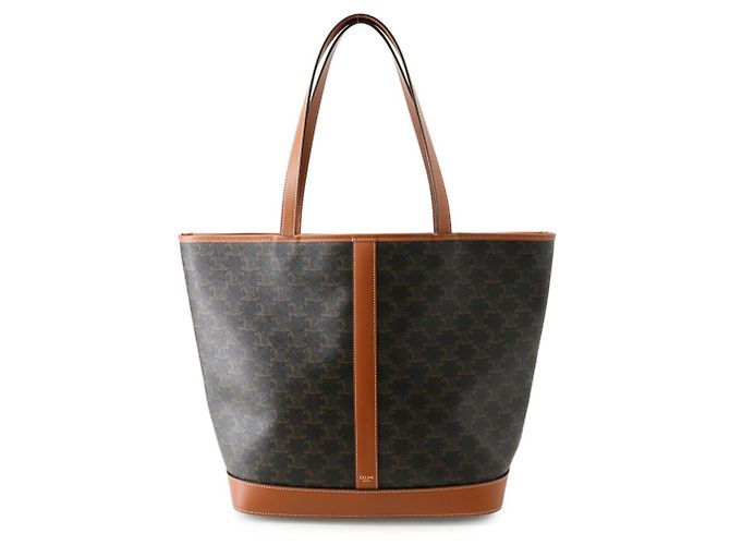 Céline Sac cabas en cuir Celine Triomphe Medium Marron