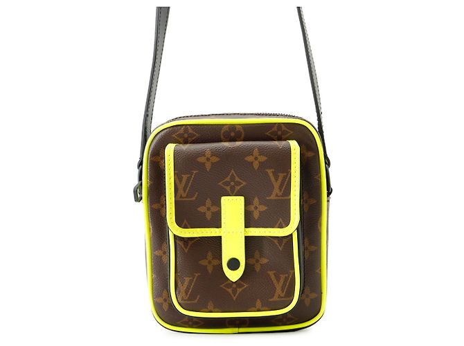 Sac à épaule Louis Vuitton Monogram Macassar Marron Noir Jaune