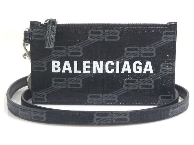 Monedero de cuero Balenciaga Negro