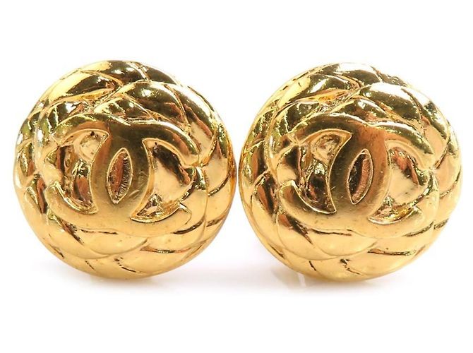 Orecchini a clip dorati Chanel D'oro