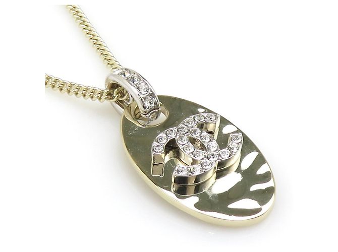Collar de metal dorado Chanel