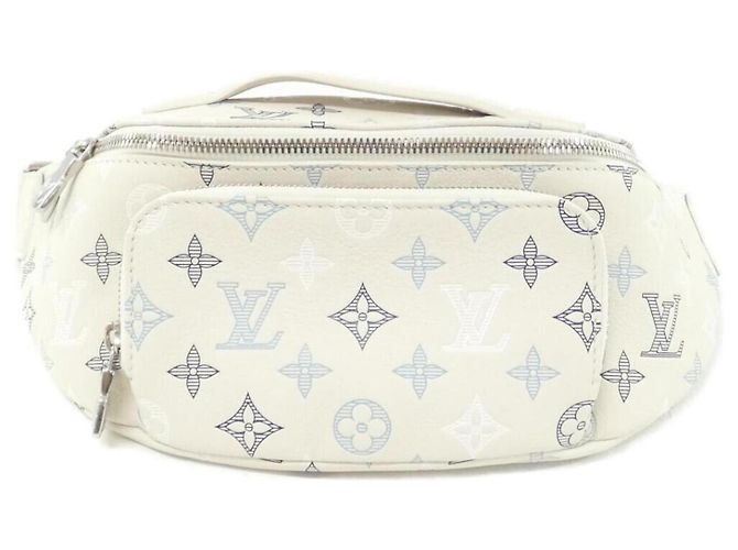 Louis Vuitton Monogram Shadow Rush Bumbag White
