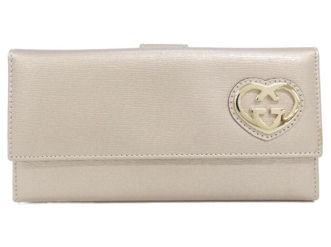 Gucci Beige Leather Long Wallet