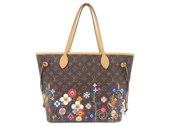 Borsa Louis Vuitton Monogram Neverfull MM Marrone