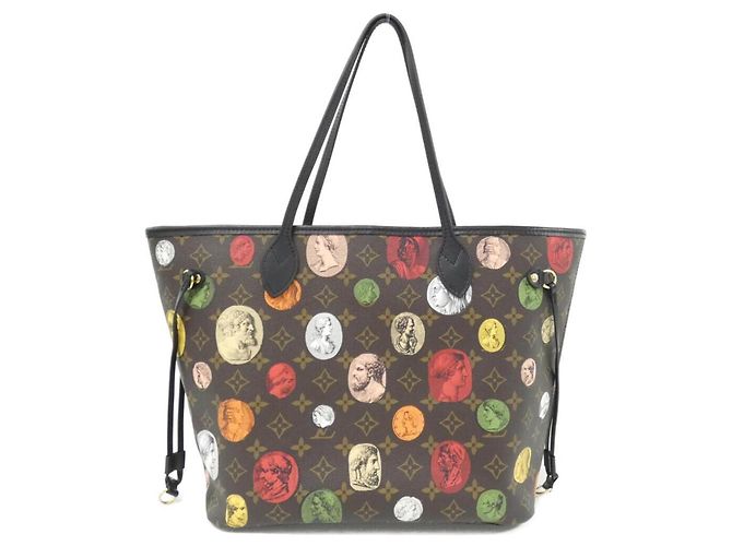 Sac à main Louis Vuitton Monogram Neverfull MM Marron