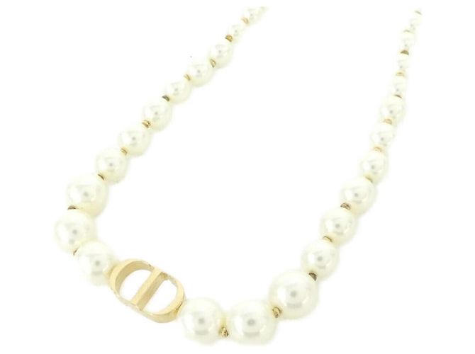 Collar Christian Dior 30 Montaigne Blanco Dorado
