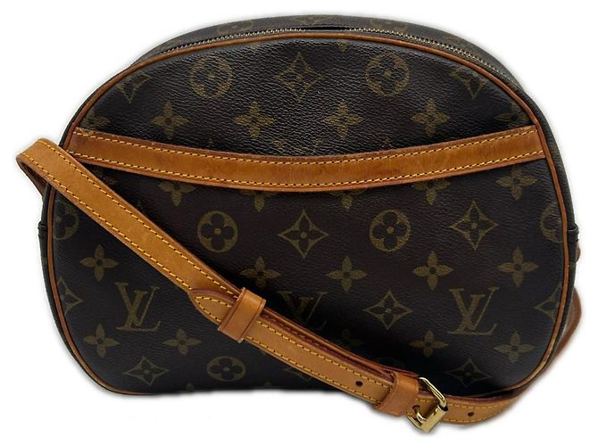 Bolsa de Ombro Louis Vuitton Monogram Blois Marrom Bege Monograma