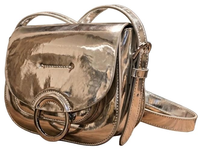 Borsa a tracolla Pollini Pelle Argento