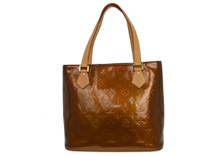 Louis Vuitton Houston Monogram Vernis Castaño