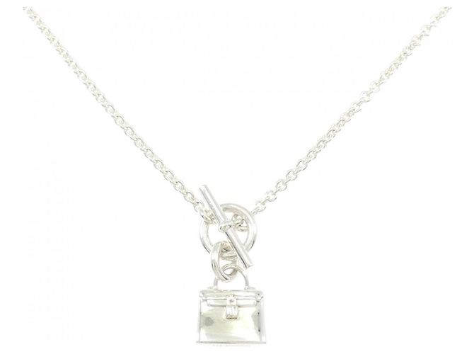 Hermès Collana Amulette Kelly Hermes Argento