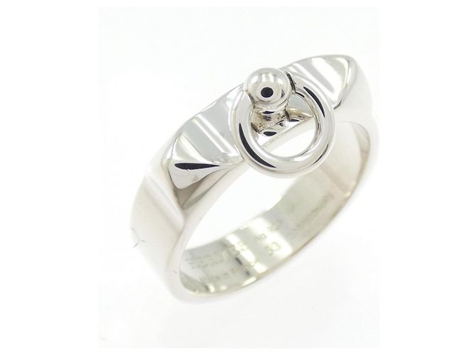 Ring Hermes Hermès Anello Collier de Chien Argento