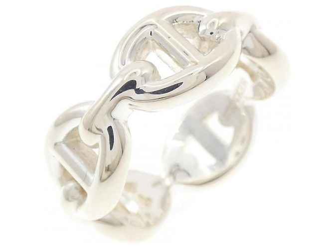 Ring Anello Chaine d'Ancre Enchainée Hermès Argento 