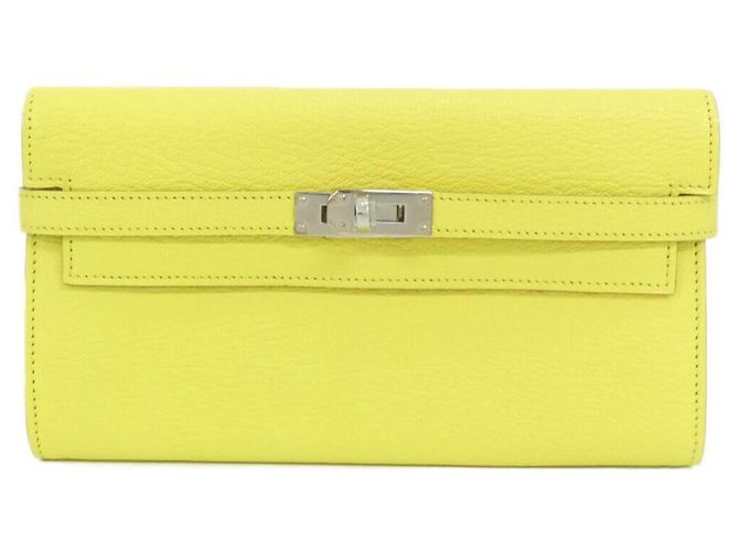 Hermès Hermes Kelly Classic Long Wallet Golden Yellow