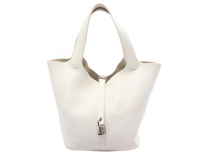 Hermès Hermes Picotin Lock MM Handtasche Weiß