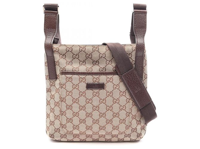 Borsa a Spalla Gucci GG Canvas Marrone Beige