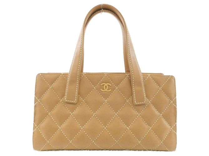 Chanel Wild Stitch Line 20668 Handtasche Weiß Beige