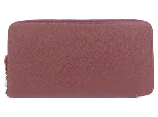 Hermès Hermes GRAND FIL D'ARGENT Seidengeldbörse Rot