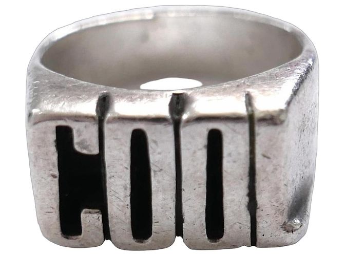 Autre Marque Anello a Sigillo Versani COOL in Argento 925 Silver hardware