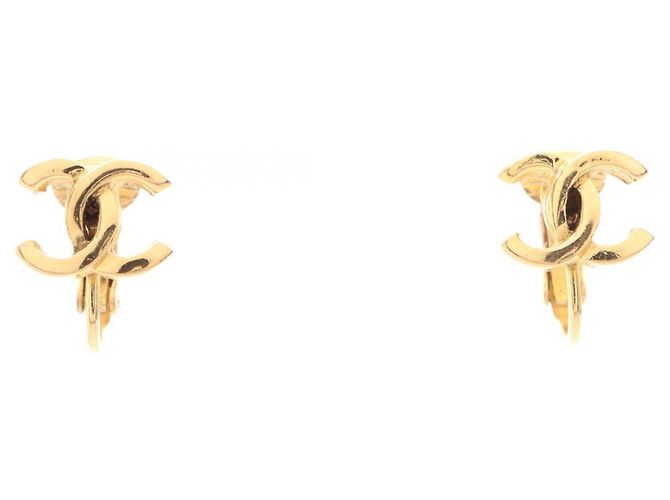 Orecchini a clip Chanel Coco Mark placcati oro D'oro