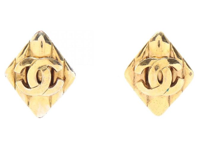 Orecchini a clip Chanel Coco Mark placcati oro D'oro