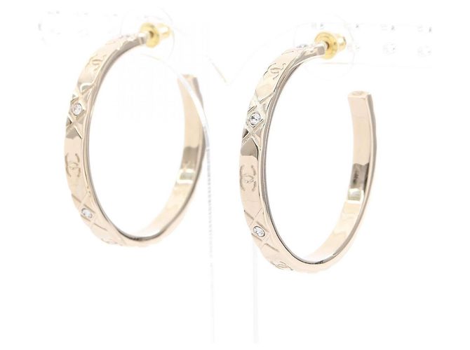 Chanel Coco Mark Creolen mit Goldbeschichtung Golden