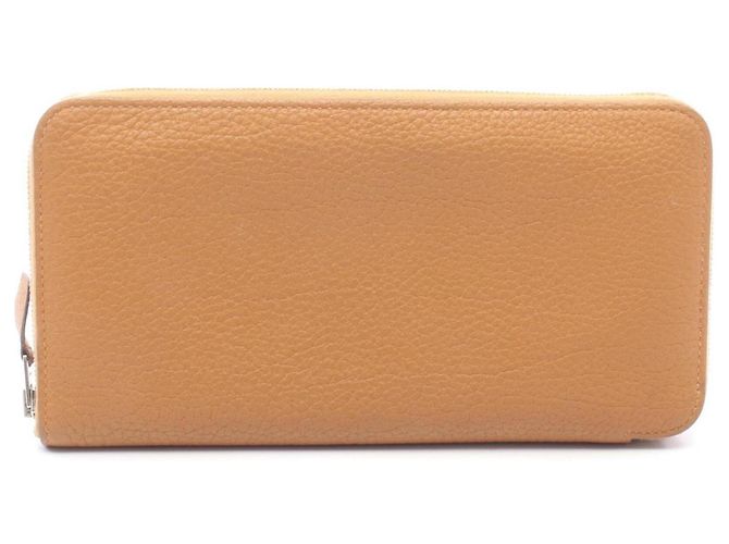 Hermès Hermes Azap Long Caramel Round Zip Wallet Brown