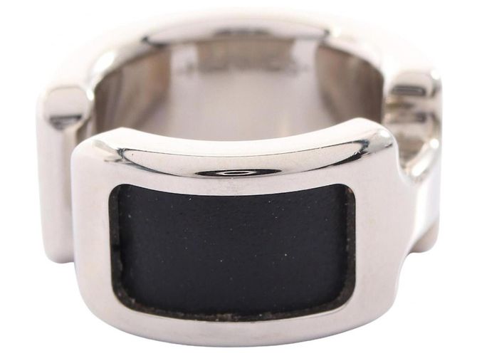 Hermès Hermes Olympe PM Scarf Ring Black Silvery