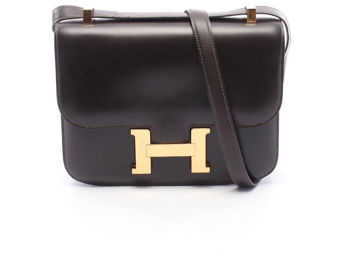 Hermès Borsa a tracolla Hermes Constance 23 Ebene Marrone