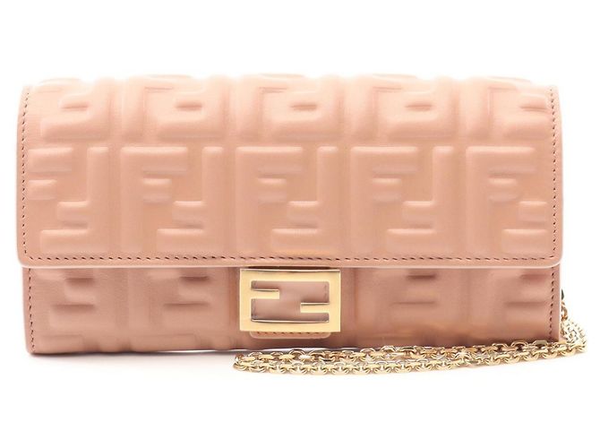 Borsa a tracolla Fendi FF Logo Rosa
