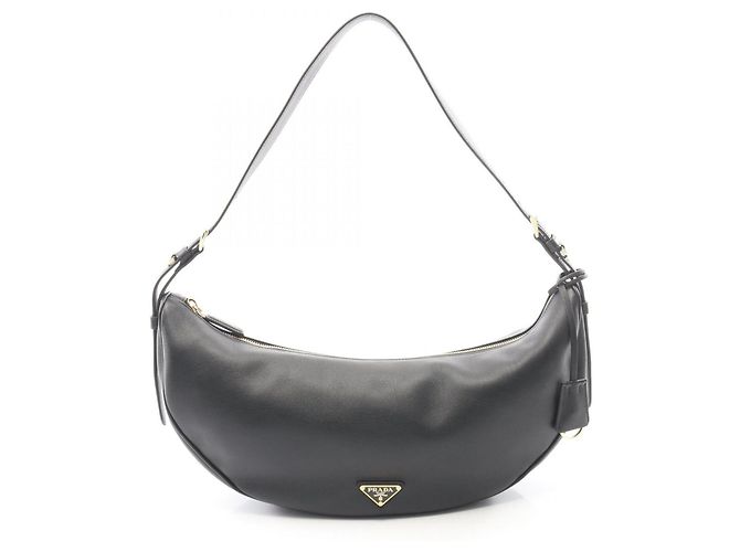Borsa a Spalla Prada Demi Lune Large Nero