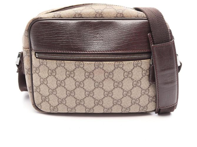 Gucci GG Plus Schultertasche Braun Beige