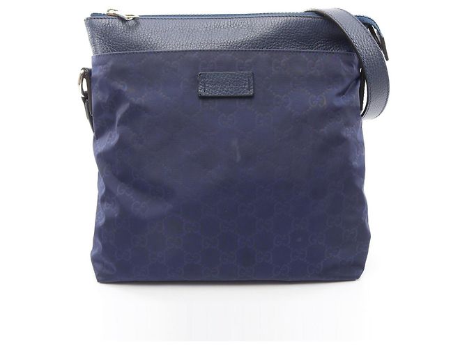 Gucci GG Pattern Blue Shoulder Bag