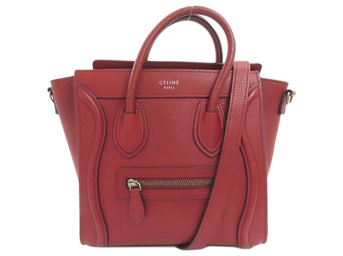 Céline Borsa 2-Way Nano Luggage Celine Rosso